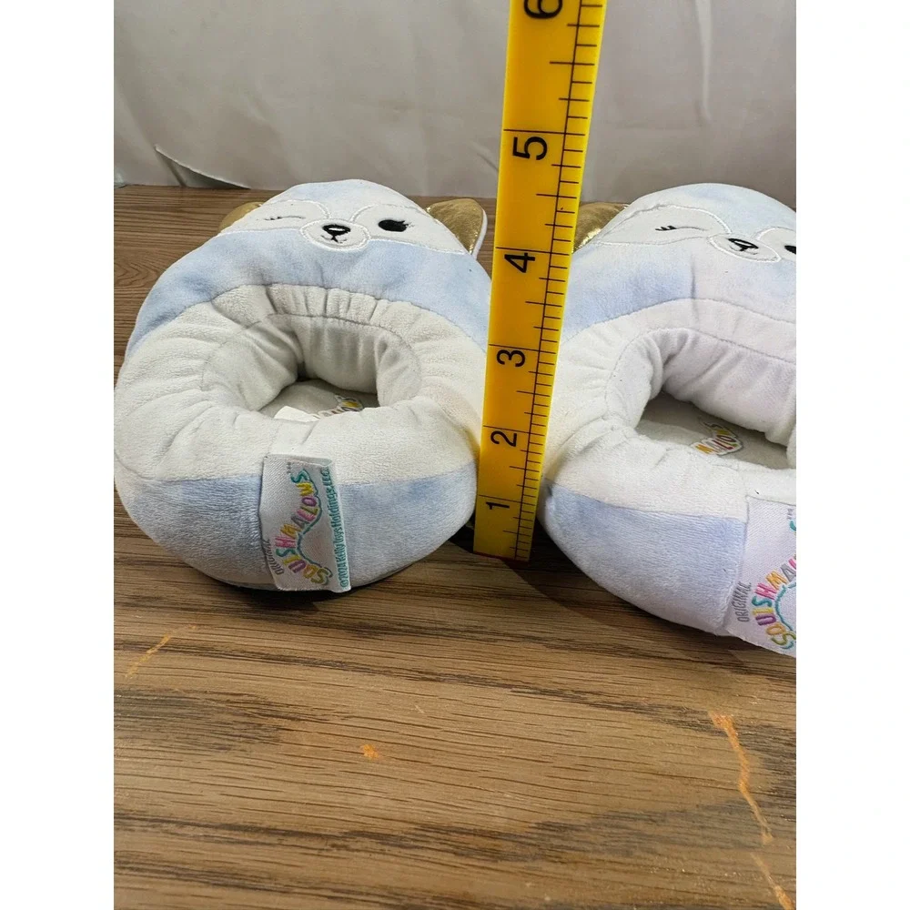 Squishmallows Kids‎ Slippers Blue White Fox Cloud Animal Size 13/1